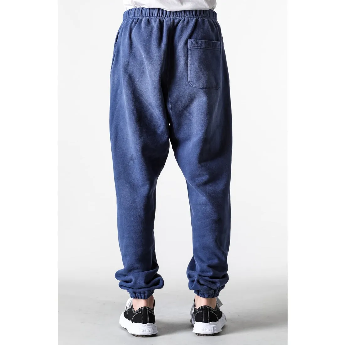 SAINT M×××××× ANGEL SWEATER PANTS/NAVY Angel Reborn Blue Sweatpants Washed Blue S-XL Assute Garment Dyeing Full Clothes Water Fading Dirty and Distressed New Vintage Ceiling God Cut Original Same Style